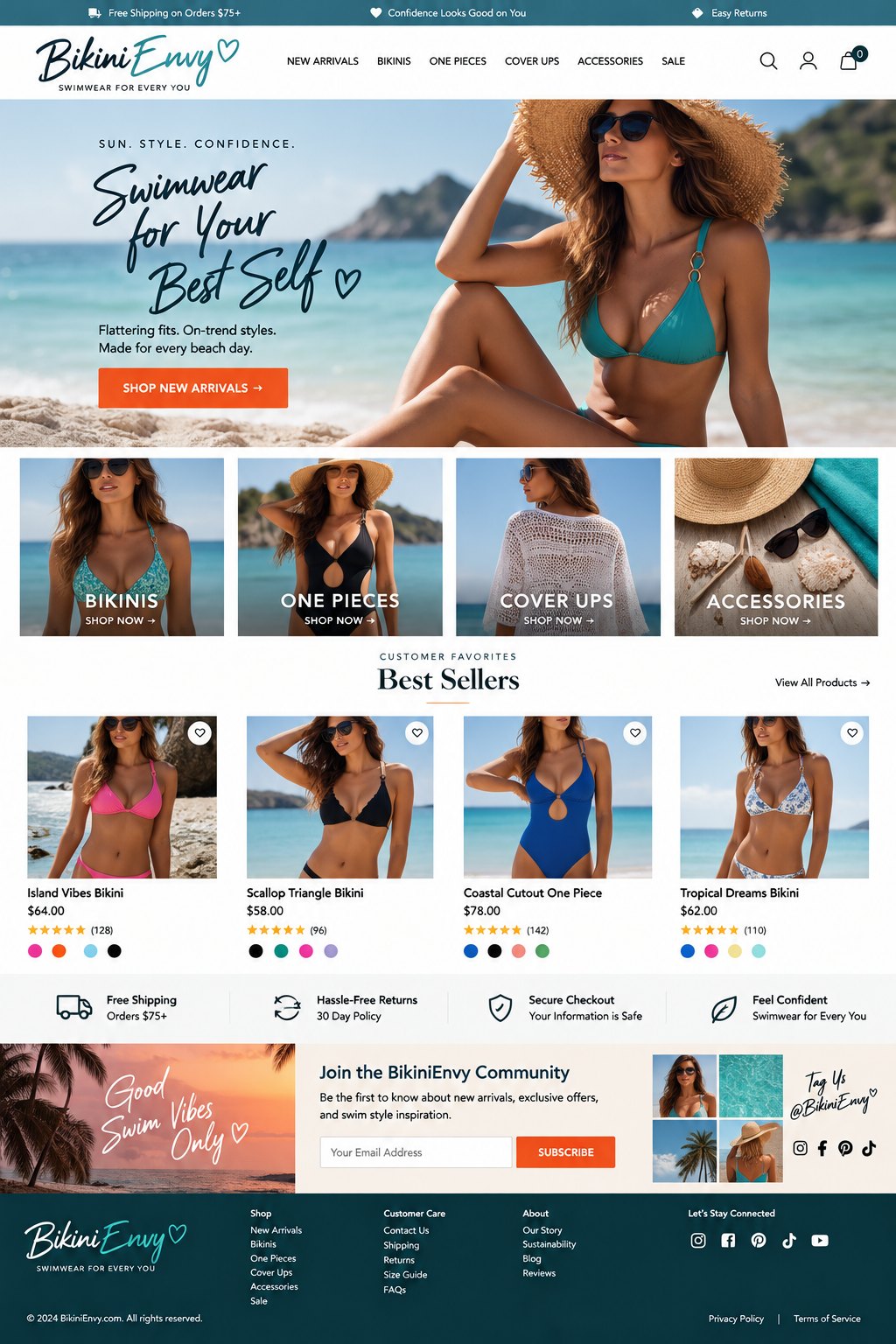 Bikini Envy — Concept Design · E-commerce