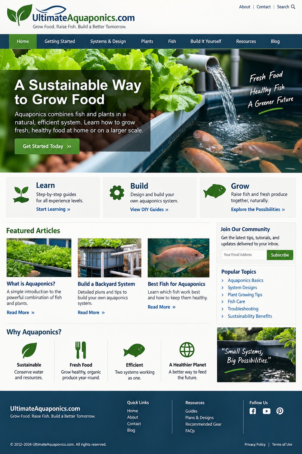 Ultimate Aquaponics — Concept Design · Education & resources
